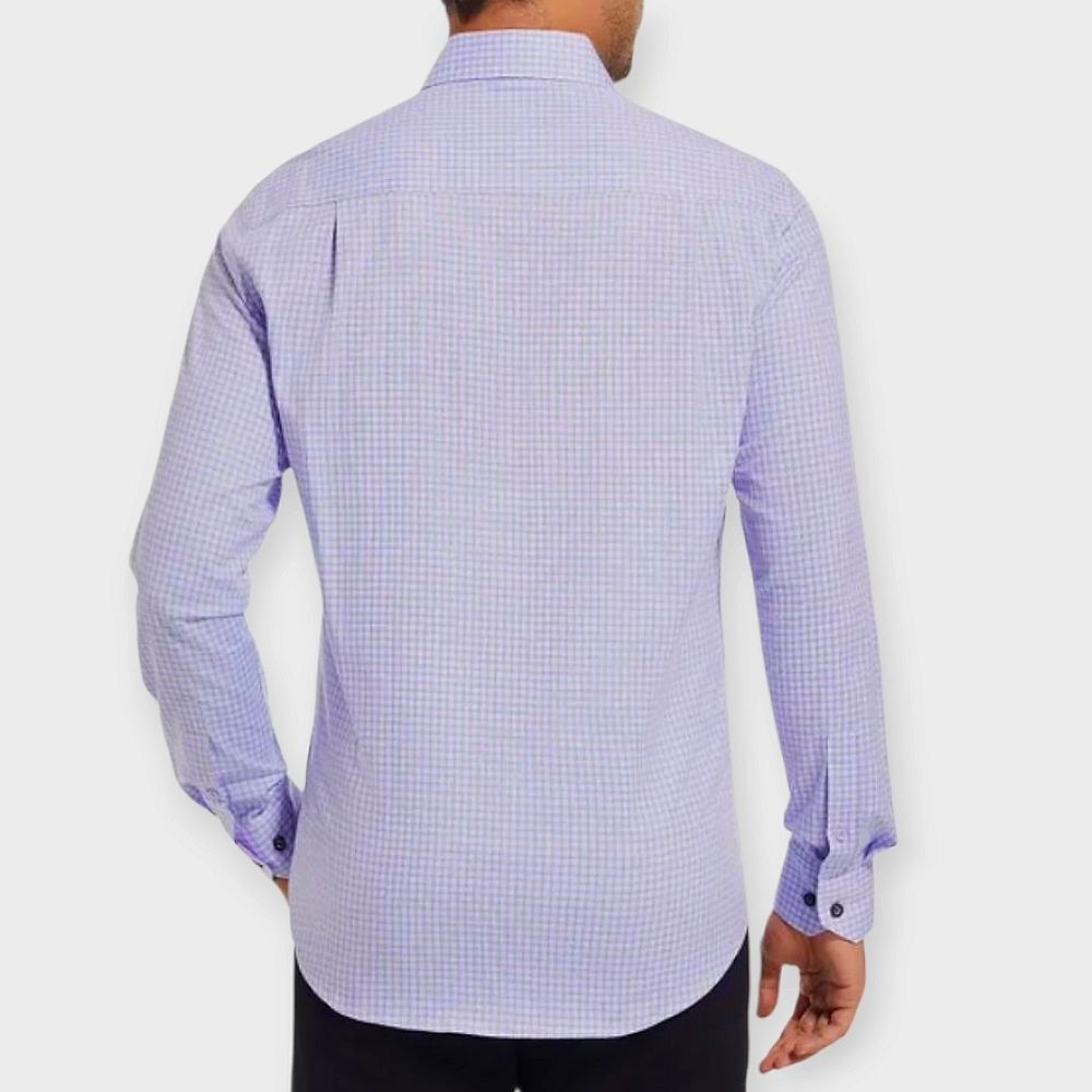 Duchamp London Men Formal Luxury Long Sleeve Shirt Slim Fit Stretch Cotton XXL - Picture 8 of 13